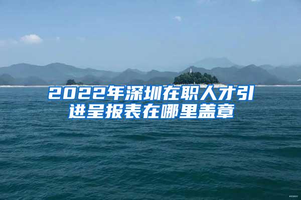 2022年深圳在職人才引進(jìn)呈報(bào)表在哪里蓋章