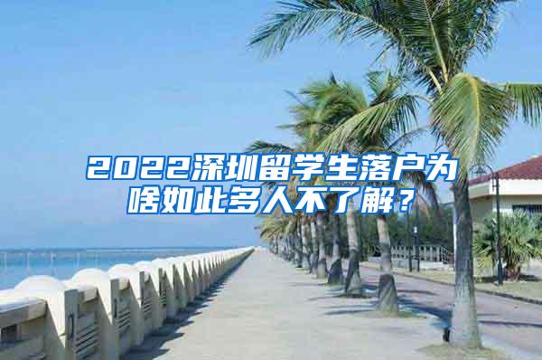 2022深圳留學(xué)生落戶為啥如此多人不了解？