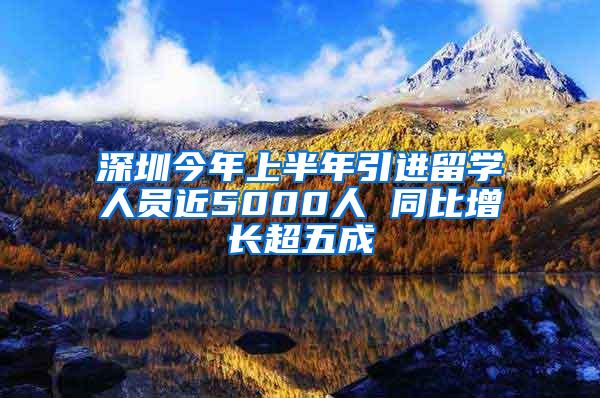 深圳今年上半年引進(jìn)留學(xué)人員近5000人 同比增長(zhǎng)超五成