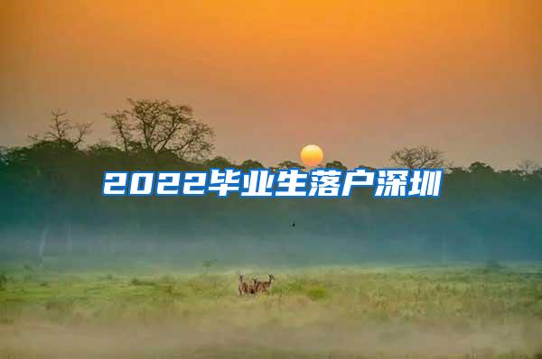 2022畢業(yè)生落戶深圳