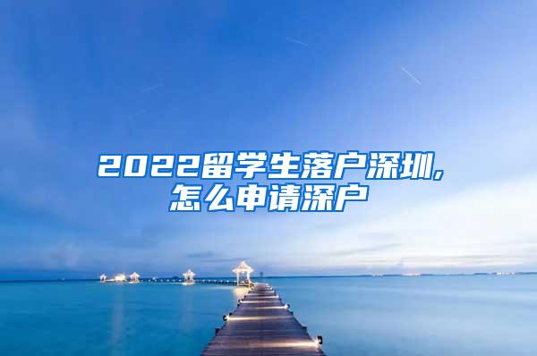 2022留學(xué)生落戶深圳,怎么申請(qǐng)深戶