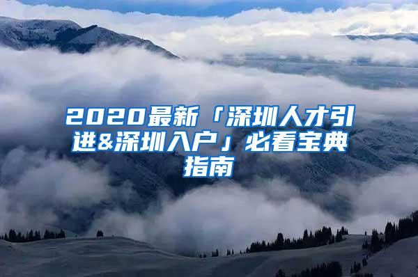 2020最新「深圳人才引進(jìn)&深圳入戶」必看寶典指南