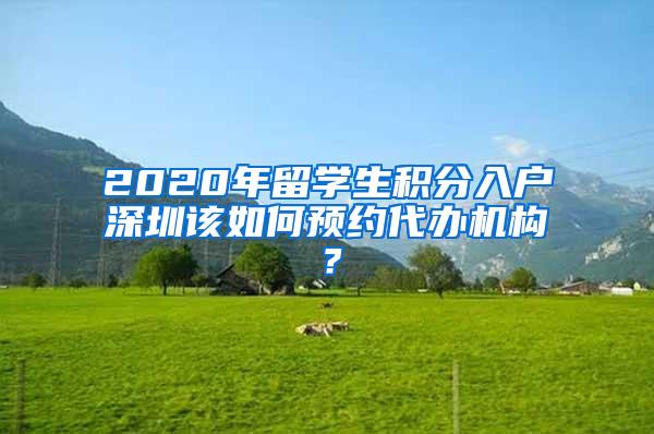 2020年留學(xué)生積分入戶深圳該如何預(yù)約代辦機(jī)構(gòu)？