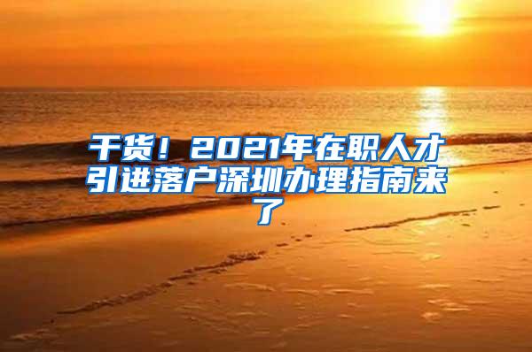 干貨！2021年在職人才引進(jìn)落戶深圳辦理指南來(lái)了