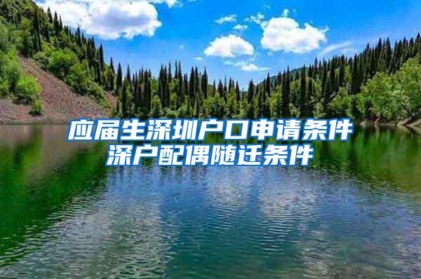 應(yīng)屆生深圳戶口申請(qǐng)條件深戶配偶隨遷條件