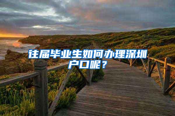 往屆畢業(yè)生如何辦理深圳戶口呢？