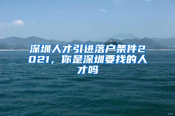 深圳人才引進(jìn)落戶條件2021，你是深圳要找的人才嗎