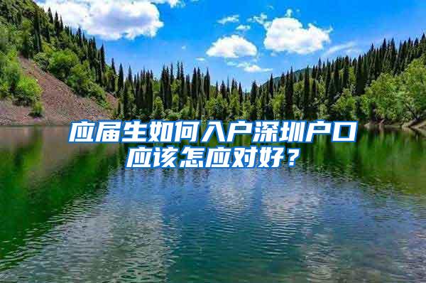 應屆生如何入戶深圳戶口應該怎應對好？