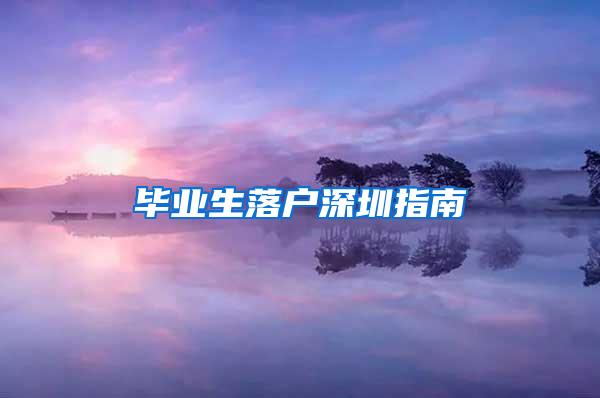 畢業(yè)生落戶深圳指南