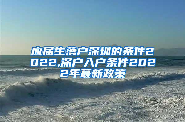 應(yīng)屆生落戶深圳的條件2022,深戶入戶條件2022年蕞新政策