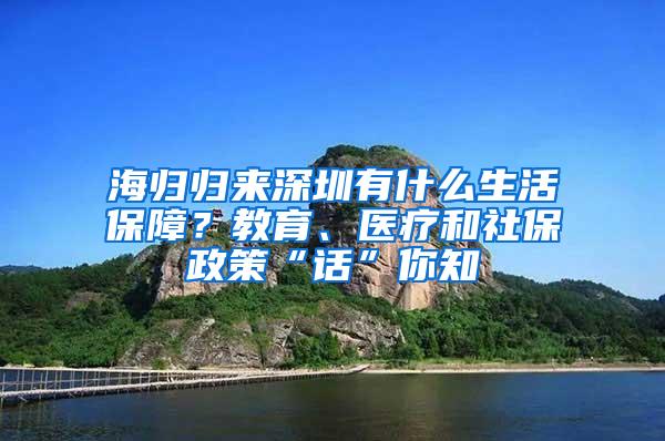 海歸歸來深圳有什么生活保障？教育、醫(yī)療和社保政策“話”你知