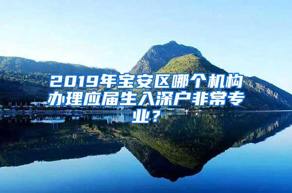 2019年寶安區(qū)哪個(gè)機(jī)構(gòu)辦理應(yīng)屆生入深戶(hù)非常專(zhuān)業(yè)？