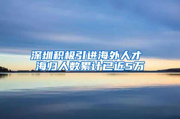 深圳積極引進海外人才 海歸人數(shù)累計已近5萬