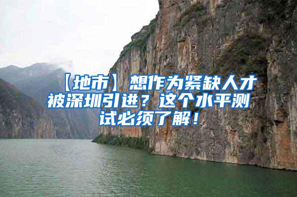 【地市】想作為緊缺人才被深圳引進(jìn)？這個水平測試必須了解！