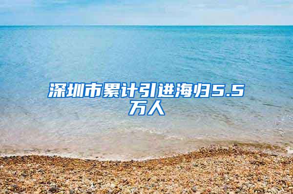 深圳市累計引進海歸5.5萬人