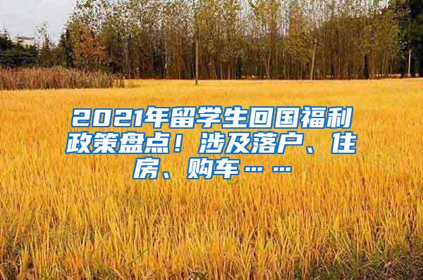 2021年留學(xué)生回國(guó)福利政策盤點(diǎn)！涉及落戶、住房、購(gòu)車……