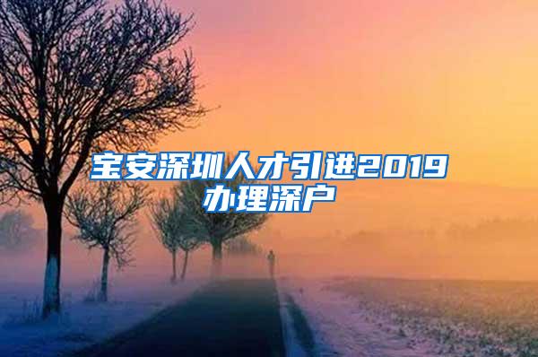 寶安深圳人才引進(jìn)2019辦理深戶