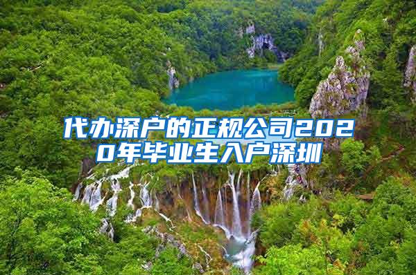 代辦深戶的正規(guī)公司2020年畢業(yè)生入戶深圳