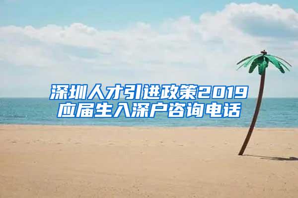 深圳人才引進(jìn)政策2019應(yīng)屆生入深戶咨詢電話