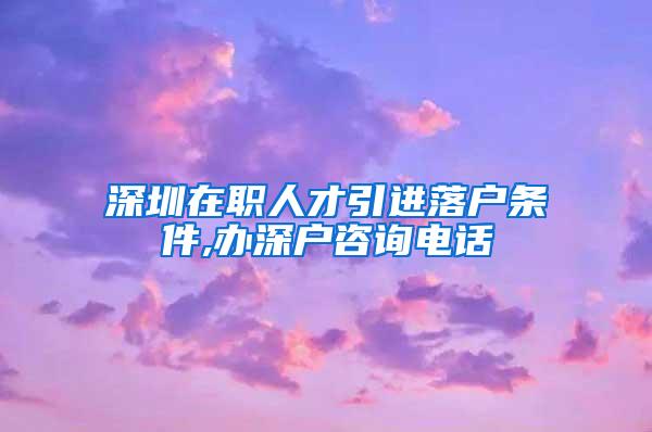 深圳在職人才引進(jìn)落戶條件,辦深戶咨詢電話