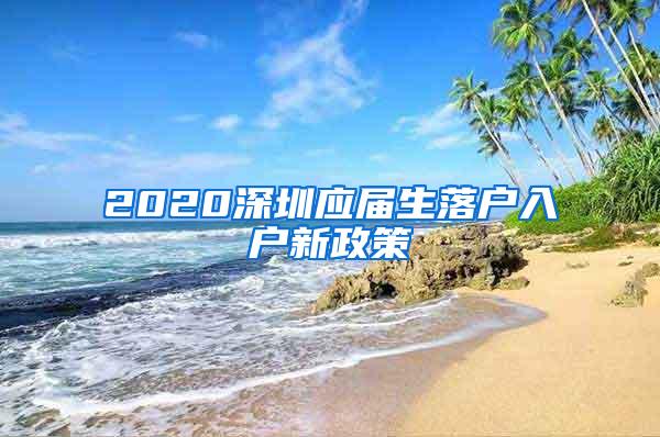 2020深圳應(yīng)屆生落戶入戶新政策