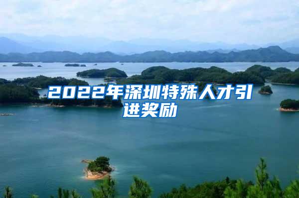 2022年深圳特殊人才引進獎勵