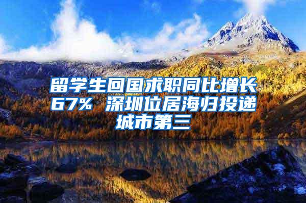 留學(xué)生回國(guó)求職同比增長(zhǎng)67% 深圳位居海歸投遞城市第三