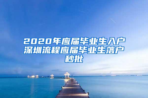 2020年應(yīng)屆畢業(yè)生入戶深圳流程應(yīng)屆畢業(yè)生落戶秒批