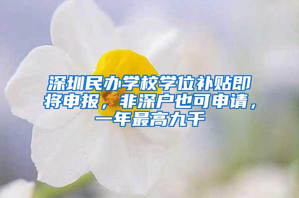 深圳民辦學(xué)校學(xué)位補貼即將申報，非深戶也可申請，一年最高九千