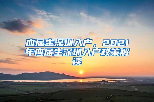 應(yīng)屆生深圳入戶，2021年應(yīng)屆生深圳入戶政策解讀