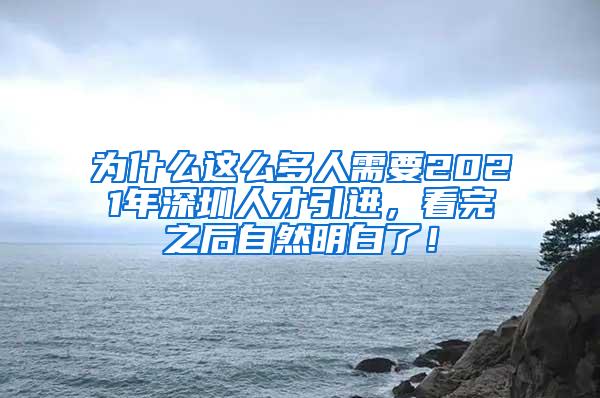 為什么這么多人需要2021年深圳人才引進，看完之后自然明白了！