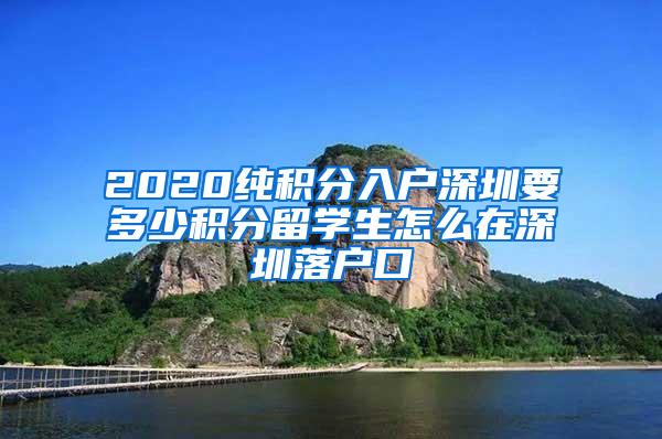 2020純積分入戶深圳要多少積分留學(xué)生怎么在深圳落戶口