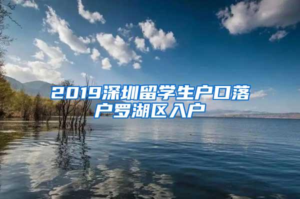 2019深圳留學(xué)生戶口落戶羅湖區(qū)入戶