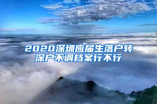 2020深圳應(yīng)屆生落戶轉(zhuǎn)深戶不調(diào)檔案行不行