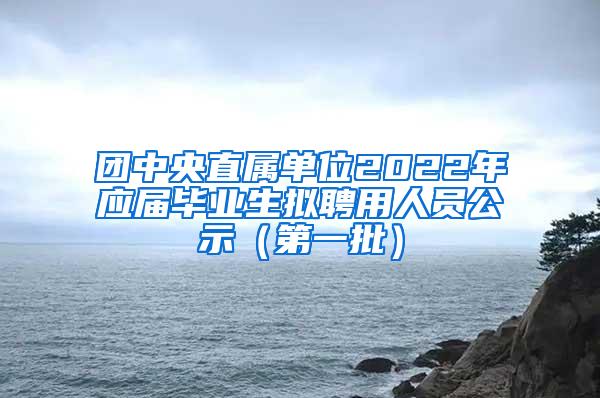 團(tuán)中央直屬單位2022年應(yīng)屆畢業(yè)生擬聘用人員公示（第一批）