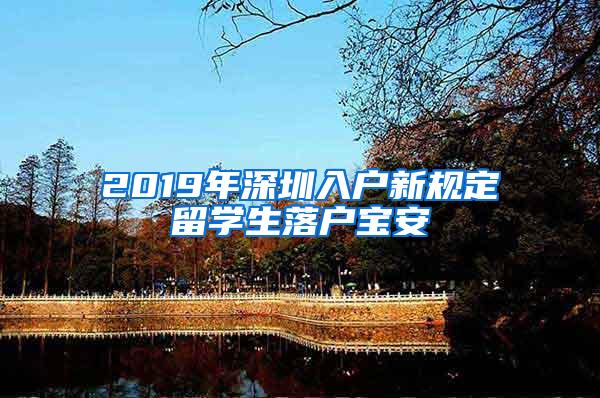 2019年深圳入戶新規(guī)定留學生落戶寶安