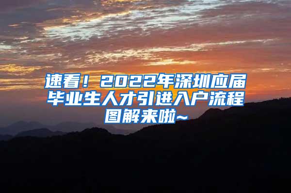 速看！2022年深圳應(yīng)屆畢業(yè)生人才引進(jìn)入戶流程圖解來啦~