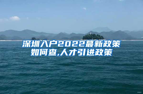 深圳入戶2022蕞新政策如何查,人才引進(jìn)政策