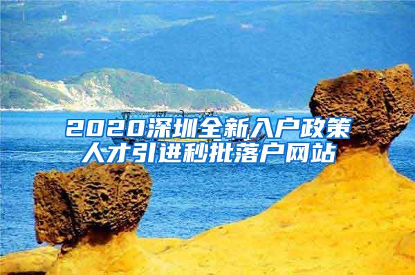 2020深圳全新入戶政策人才引進秒批落戶網(wǎng)站