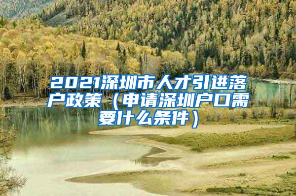 2021深圳市人才引進(jìn)落戶政策（申請深圳戶口需要什么條件）