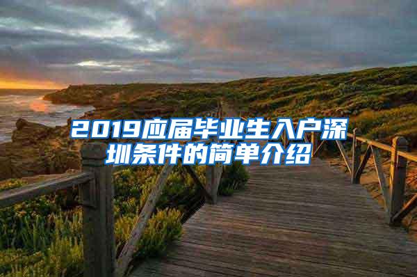 2019應屆畢業(yè)生入戶深圳條件的簡單介紹