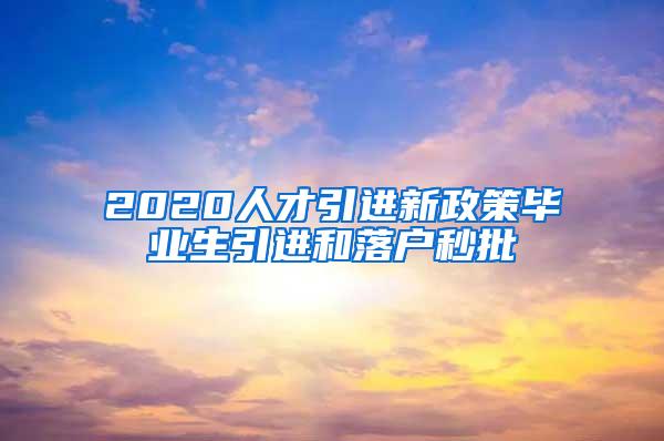 2020人才引進新政策畢業(yè)生引進和落戶秒批