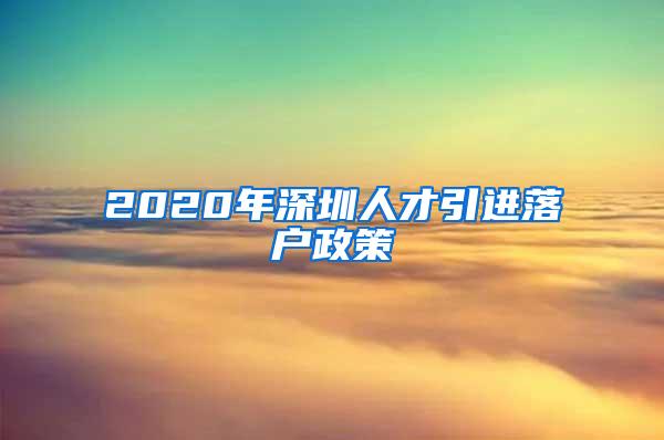 2020年深圳人才引進(jìn)落戶(hù)政策