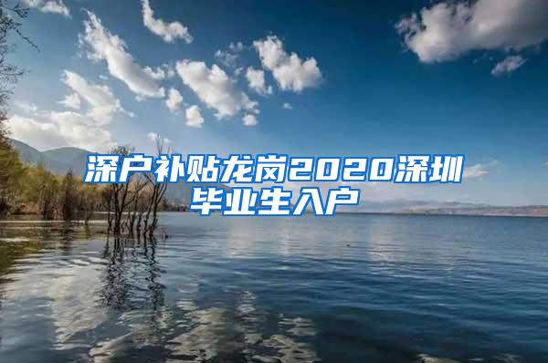 深戶補(bǔ)貼龍崗2020深圳畢業(yè)生入戶