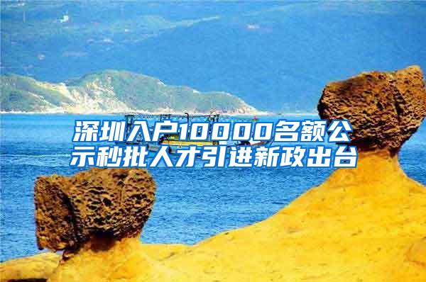 深圳入戶(hù)10000名額公示秒批人才引進(jìn)新政出臺(tái)