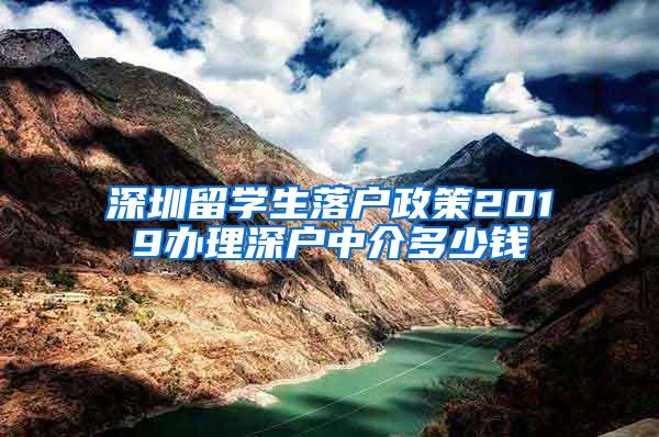 深圳留學(xué)生落戶政策2019辦理深戶中介多少錢