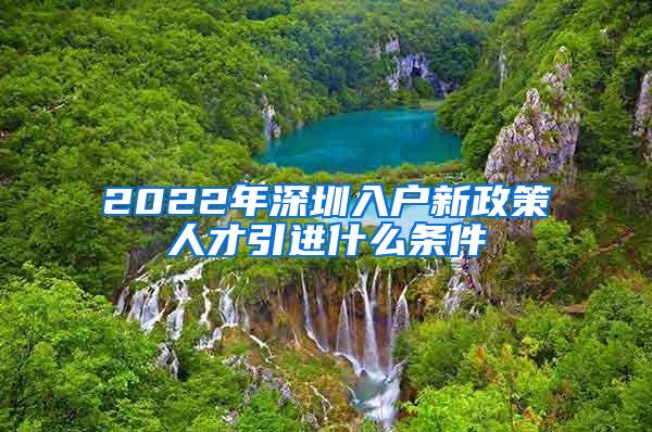 2022年深圳入戶新政策人才引進(jìn)什么條件