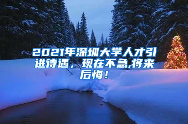 2021年深圳大學(xué)人才引進待遇，現(xiàn)在不急,將來后悔！