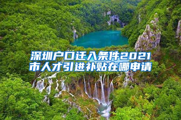 深圳戶口遷入條件2021市人才引進(jìn)補(bǔ)貼在哪申請