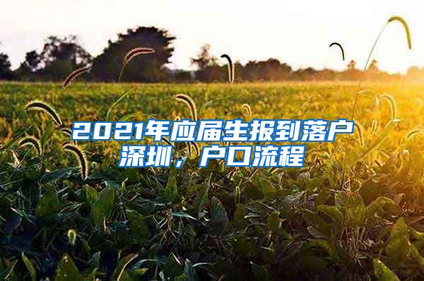 2021年應(yīng)屆生報到落戶深圳，戶口流程